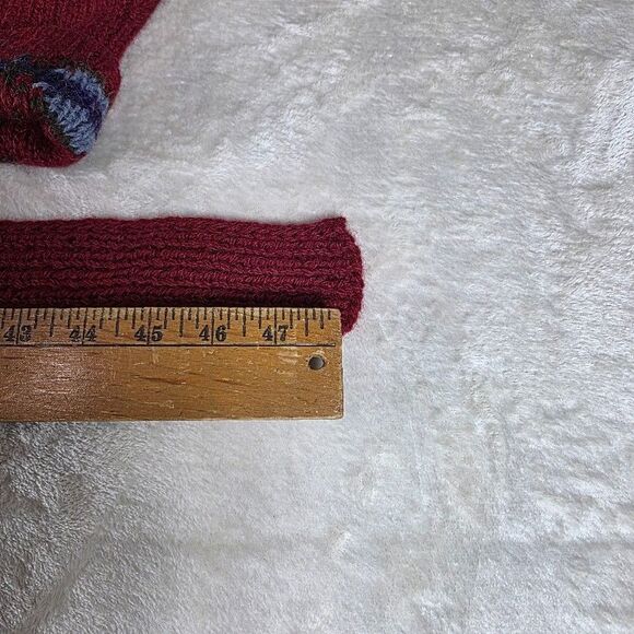 Ralph Lauren 100% Wool Hand Knit Large Sweater Belted Cardigan Shawl Vintage - Picture 10 of 16